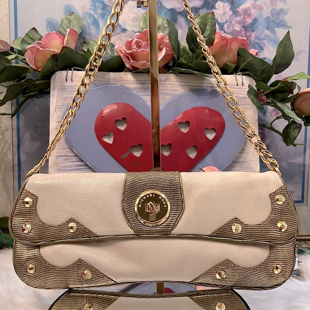 Michael Kors Python Like Leather Embossed Clutch … - image 1